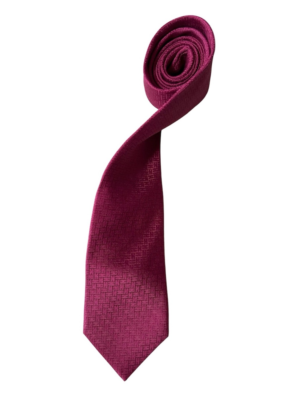 Hermès Authentic 100%Silk Tie in Deep Magenta NWOT - Picture 4 of 7